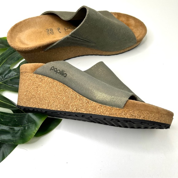 Birkenstock Shoes Birkenstock Papillio Namica Suede Wedge Open Toe